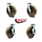 Service Caster 8 Inch High Temp Phenolic Swivel Caster Set with Roller Bearings 2 Brakes SCC SCC-30CS820-PHRHT-2-TLB-2 - alternate 7